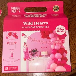 Wild Hearts All-In-One Pink Party Decor Set by